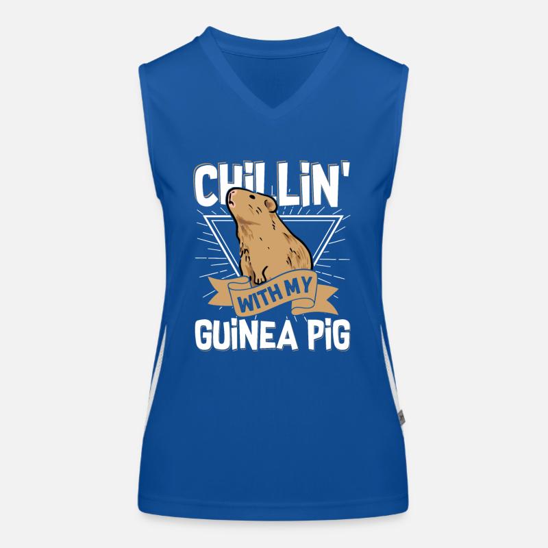 Chillin' With My Guinea Pig Cavy Lover Rodent Funktionelles Kontrast-Tank Top für Frauen