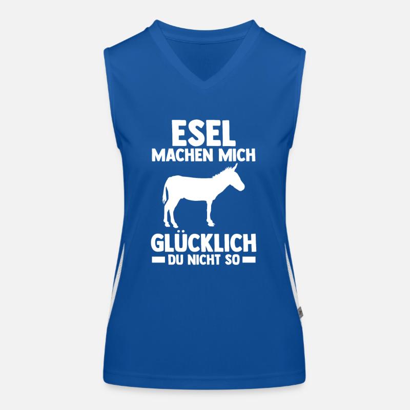 Esel Funktionelles Kontrast-Tank Top für Frauen