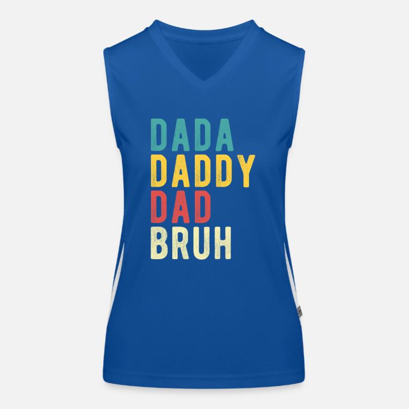 Dada Daddy Dad Bruh Women's Functional Contrast Tank Top