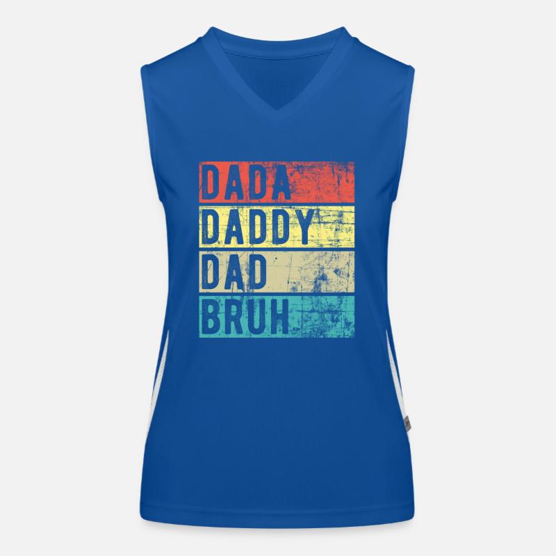 Dada Daddy Dad Bruh Women's Functional Contrast Tank Top