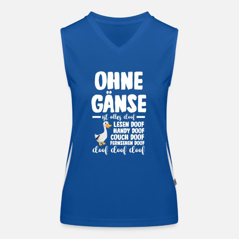 Gans Gänse Funktionelles Kontrast-Tank Top für Frauen