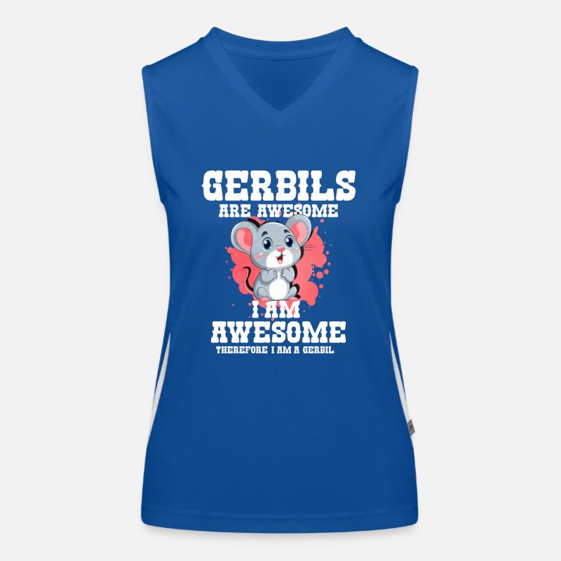 Gerbil Mouse Gift Women's Functional Contrast Tank Top