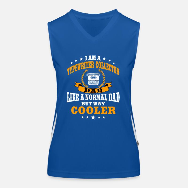 Typewriter Collector Dad Women's Functional Contrast Tank Top