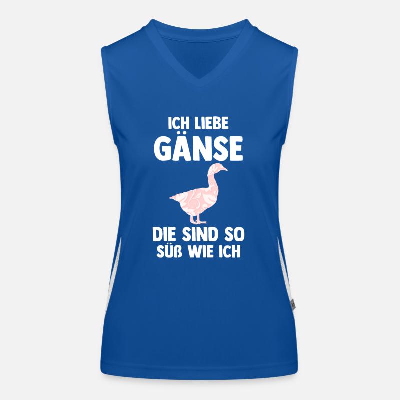Gans Gänse Funktionelles Kontrast-Tank Top für Frauen