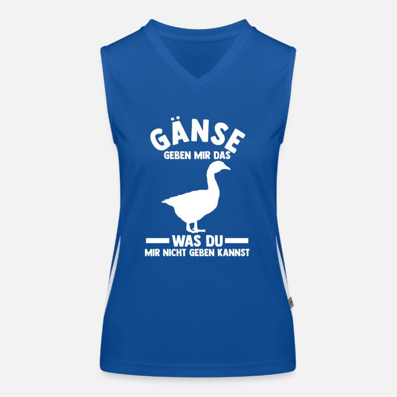 Gans Gänse Funktionelles Kontrast-Tank Top für Frauen