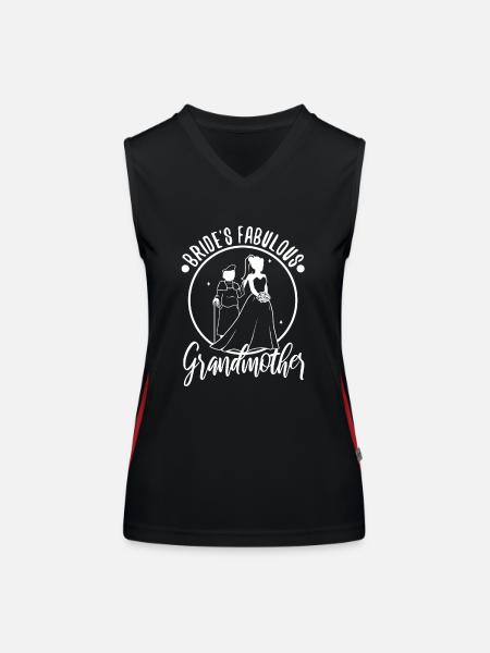 Brides fabulous grandmother - Funktionelles Kontrast-Tank Top für Frauen - Schwarz/Rot - Vorne