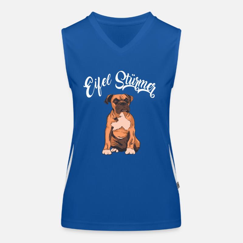 Eifel Stürmer Hund Funktionelles Kontrast-Tank Top für Frauen