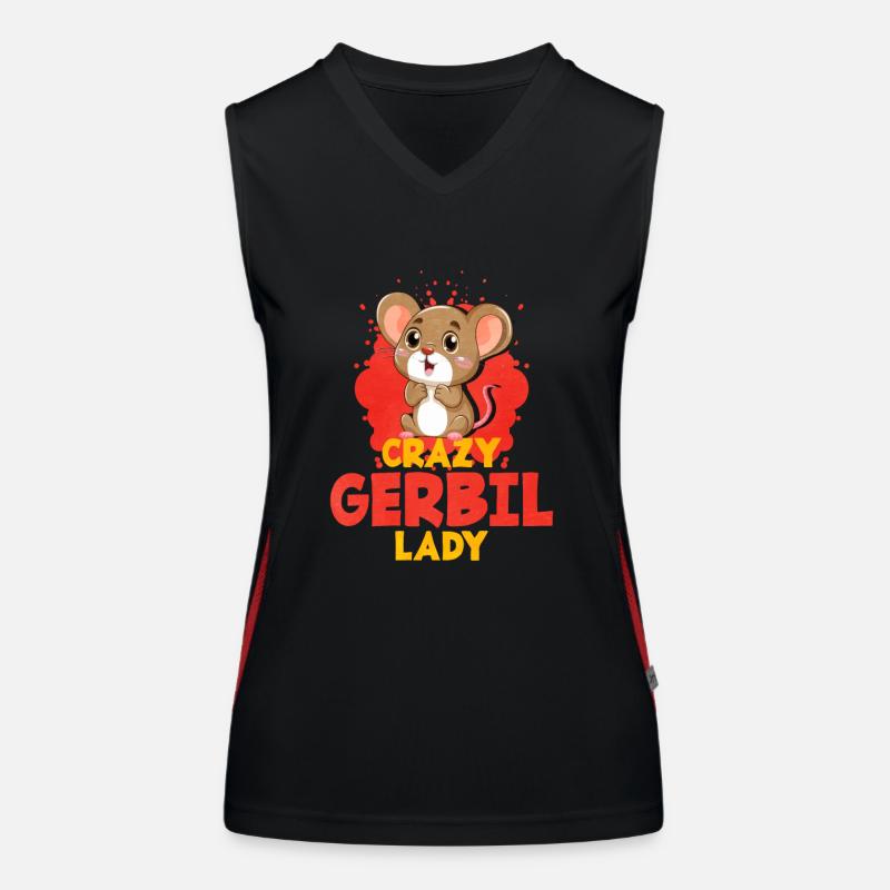 Gerbil Mouse Gift Women's Functional Contrast Tank Top