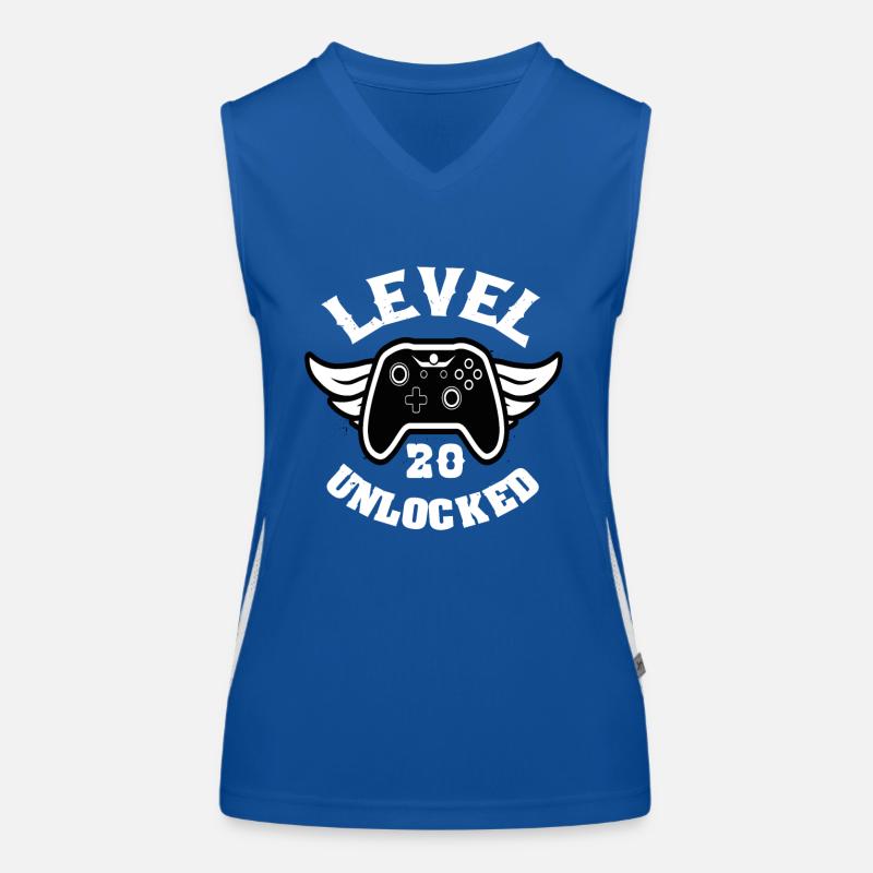 Level 20 Unlocked 20 Geburtstag Funktionelles Kontrast-Tank Top für Frauen