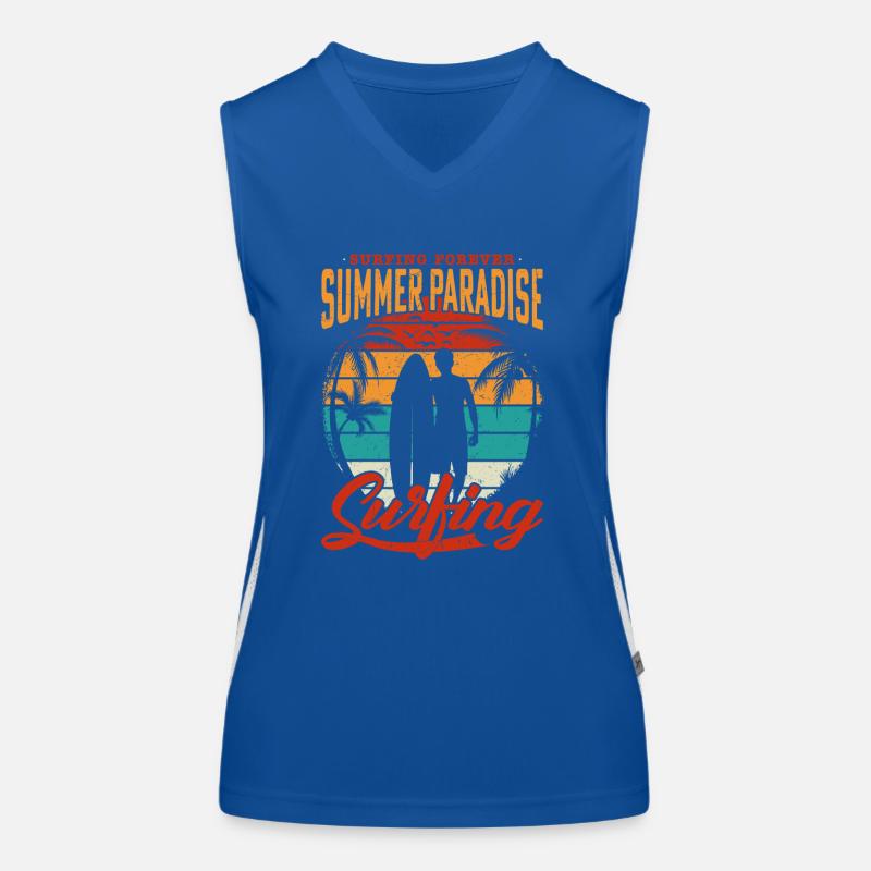 surfant shirt - paradis d'été Débardeur respirant contrasté Femme