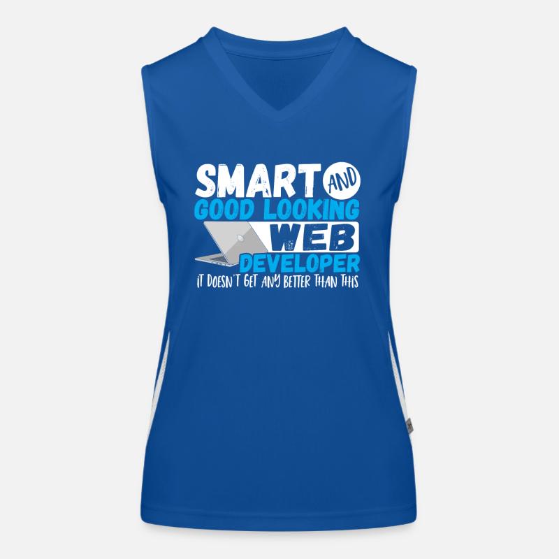 Programmer Smart And Good Looking Web Developer Women's Functional Contrast Tank Top