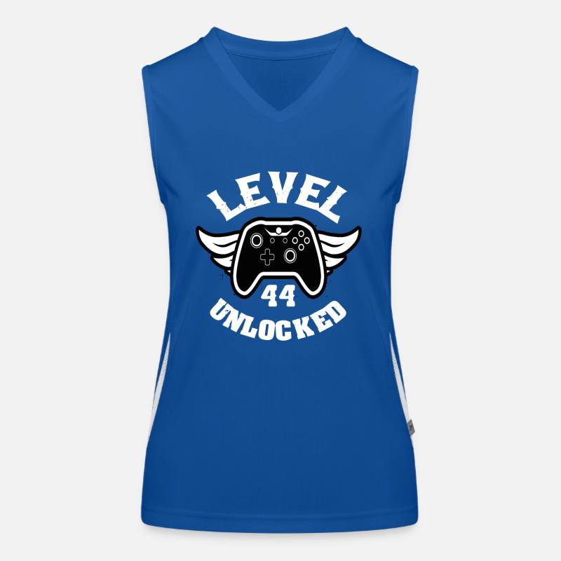Level 44 Unlocked 44 Birthday Women's Functional Contrast Tank Top