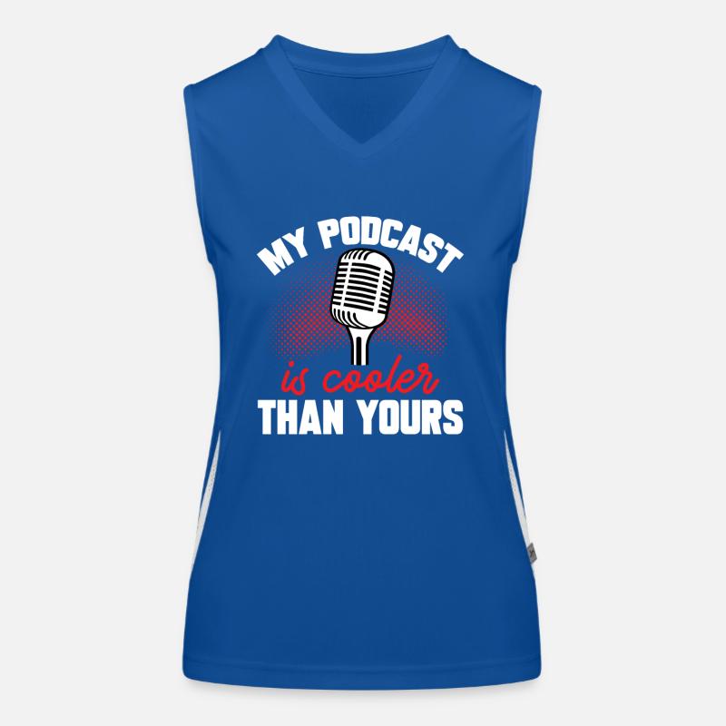 Podcaster Podcast Women's Functional Contrast Tank Top
