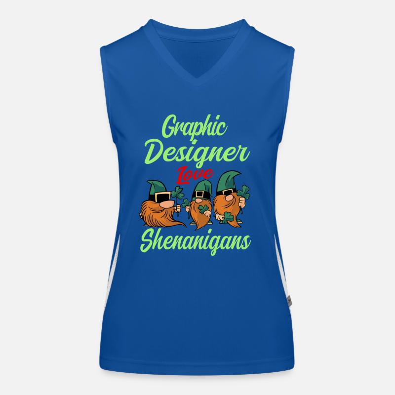 Graphiste Saint-Patrick Débardeur respirant contrasté Femme