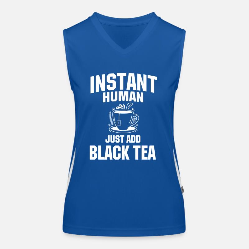 Lustiger Schwarzer Tee Sprichwort Liebe Tee Funktionelles Kontrast-Tank Top für Frauen