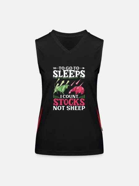 Börsenhändler Forex Trader Investor Trading - Funktionelles Kontrast-Tank Top für Frauen - Schwarz/Rot - Vorne