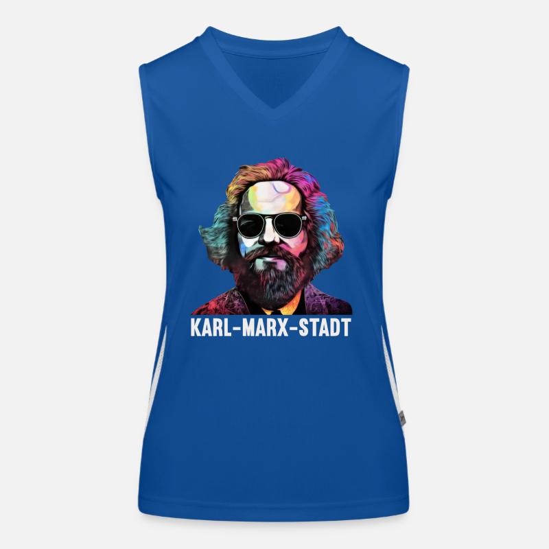 Le communisme a quitté le marxisme Karl Marx Débardeur respirant contrasté Femme