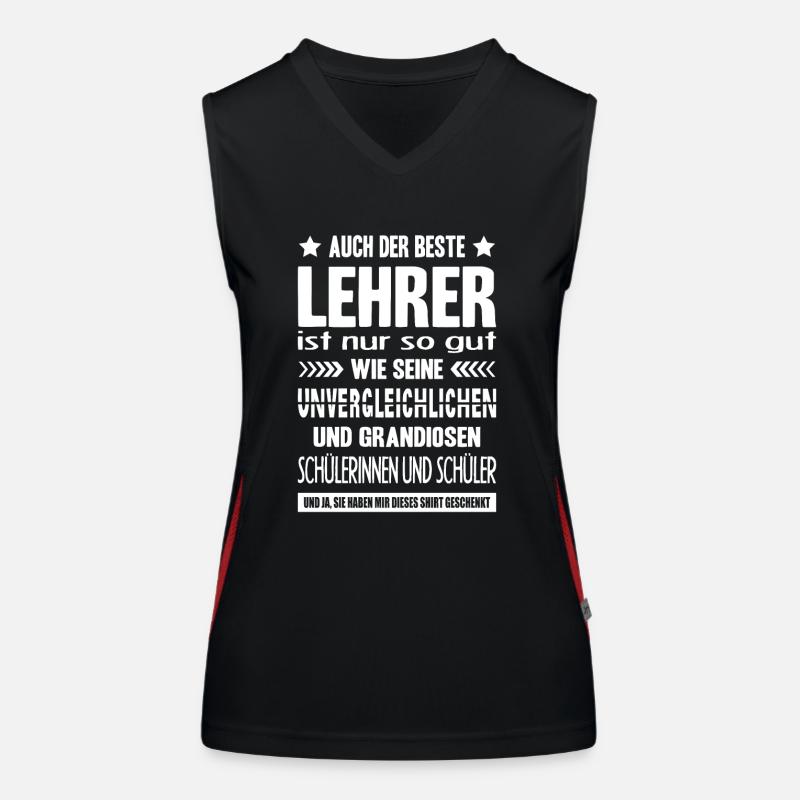 Lehrer Abschied Klassenlehrer Schullehrer Spruch Funktionelles Kontrast-Tank Top für Frauen