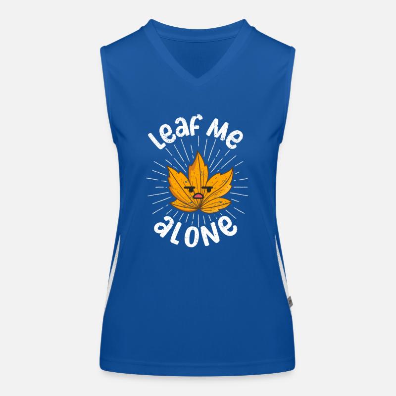Leave Me Alone Grump Leaf Herbst Blätter Herbst Funktionelles Kontrast-Tank Top für Frauen