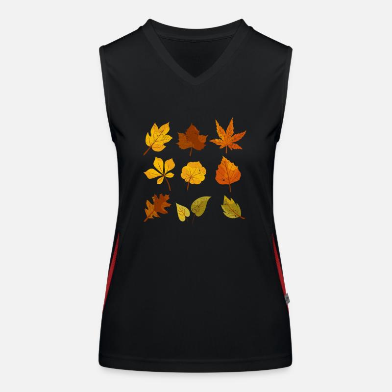 Fall Leaves October Lover Autumn Leave Maple Leaf Women's Functional Contrast Tank Top