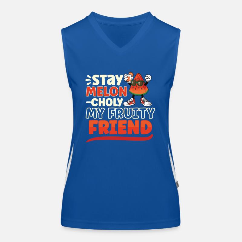 Pastèque Funny Fruit Drôle de dicton Débardeur respirant contrasté Femme