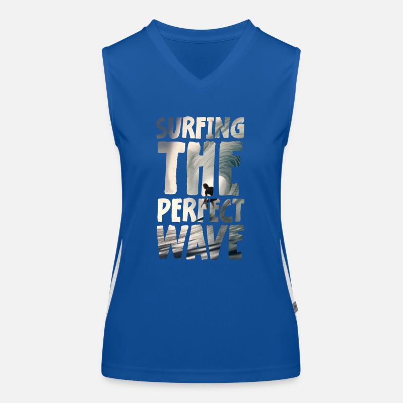 Surfing The Perfect Wave Funktionelles Kontrast-Tank Top für Frauen