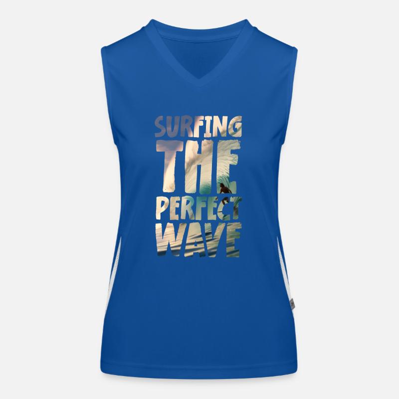 Surfing The Perfect Wave Funktionelles Kontrast-Tank Top für Frauen