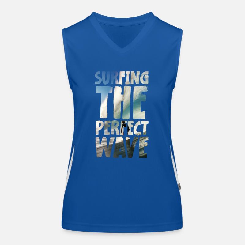 Surfing The Perfect Wave Funktionelles Kontrast-Tank Top für Frauen