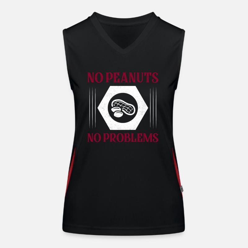 No Peanuts No Problems Nut Allergic Awareness Funktionelles Kontrast-Tank Top für Frauen