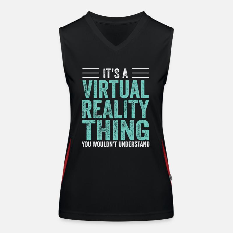 Virtual Reality VR Geschenk Funktionelles Kontrast-Tank Top für Frauen