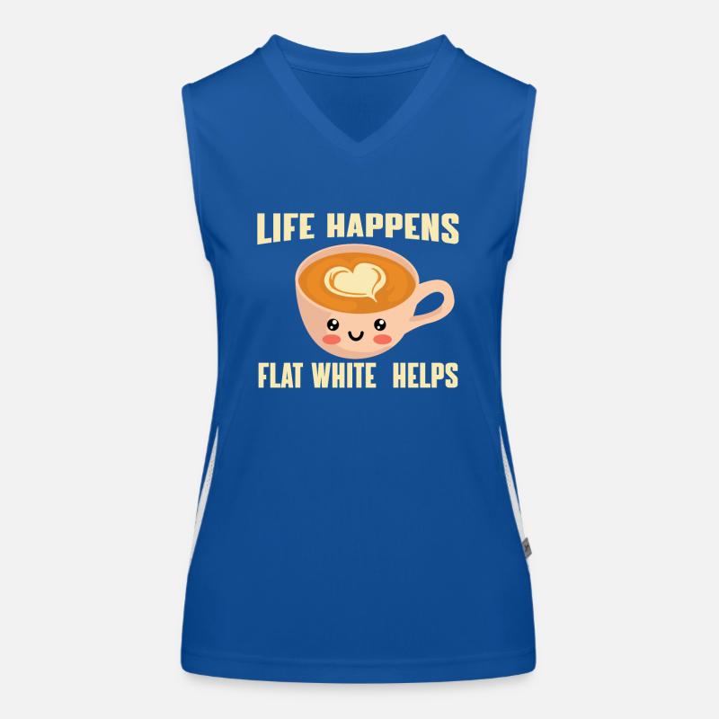 Blanc plat Débardeur respirant contrasté Femme