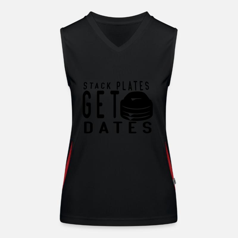 stack plates Get dates Funktionelles Kontrast-Tank Top für Frauen