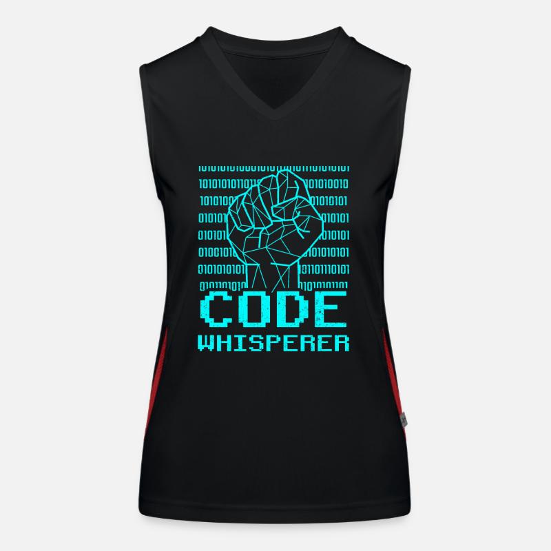Code-Whisperer Coder Programmeur Codeur Débardeur respirant contrasté Femme