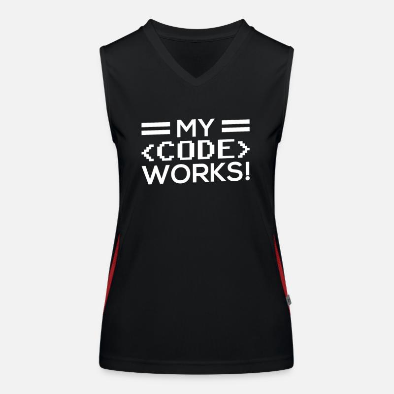 Mein Code Funktioniert Programmieren Coding Coder Funktionelles Kontrast-Tank Top für Frauen