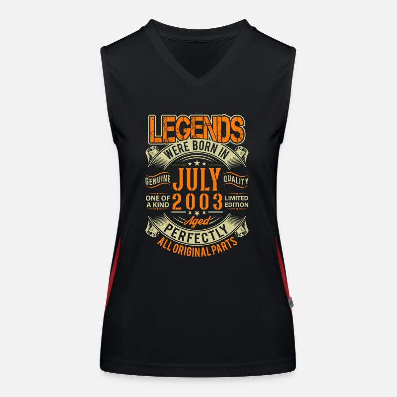 2003 July Birthday Legend Women's Functional Contrast Tank Top