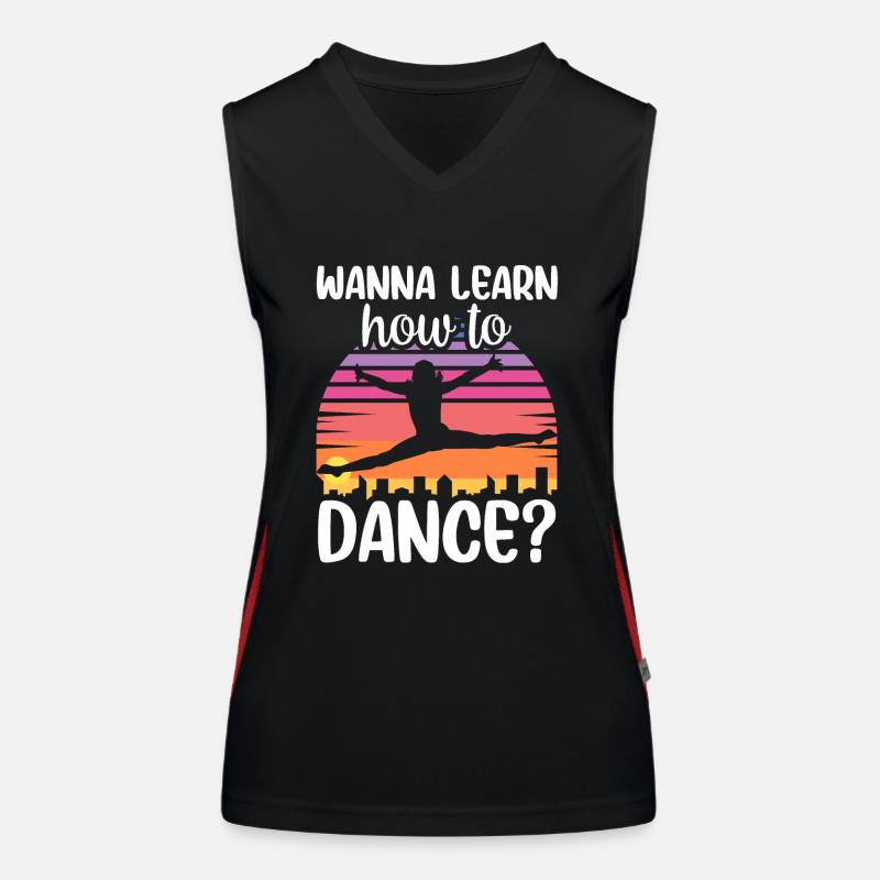 Voulez-vous apprendre à danser professeur de danse à l’école de danse Débardeur respirant contrasté Femme