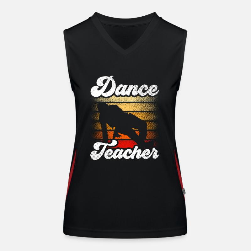 Professeur de danse Professeur de danse Cours de danse École de danse Débardeur respirant contrasté Femme