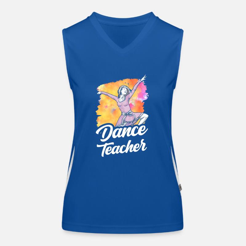Professeur de danse Cours de danse Professeur de danse École de danse Débardeur respirant contrasté Femme
