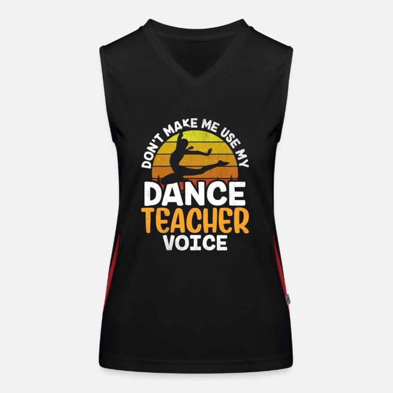 Mon professeur de danse Voix Professeur de danse École de danse Débardeur respirant contrasté Femme