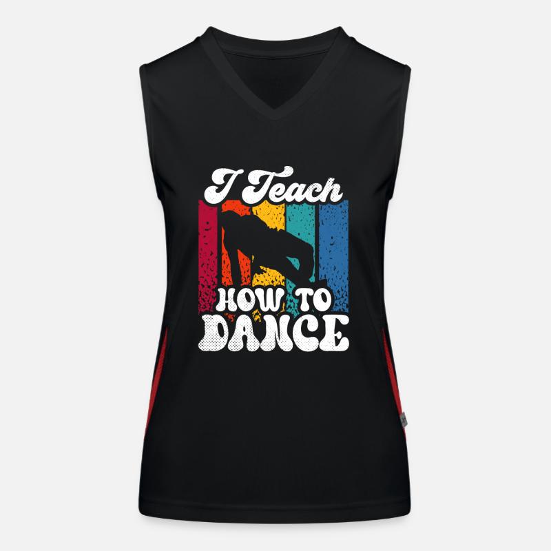 J’enseigne comment danser, professeur de danse, école de danse Débardeur respirant contrasté Femme