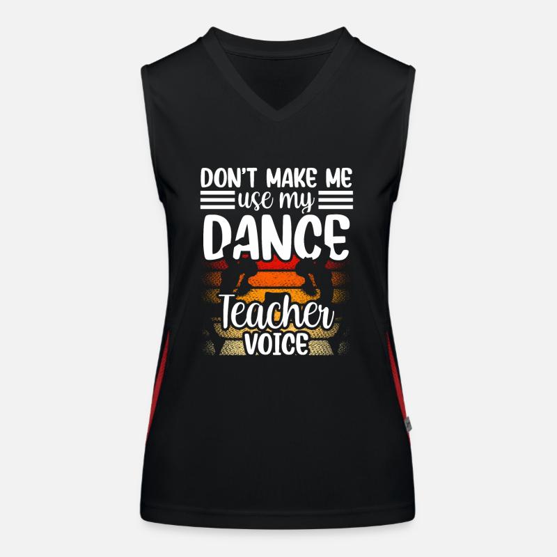 Mon professeur de danse Voix Professeur de danse École de danse Débardeur respirant contrasté Femme