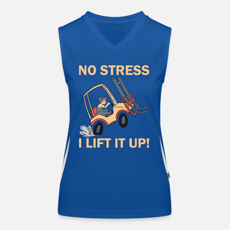 Gabelstaplerfahrer Gabelstapler Staplerfahrer Funktionelles Kontrast-Tank Top für Frauen