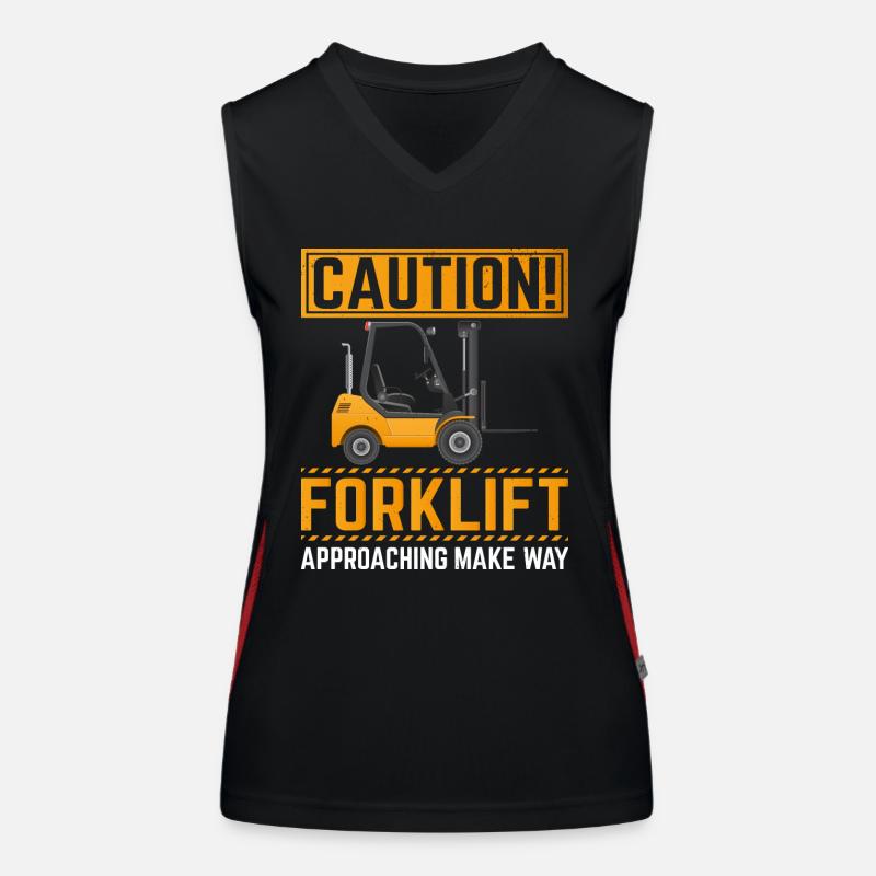 Gabelstaplerfahrer Gabelstapler Staplerfahrer Funktionelles Kontrast-Tank Top für Frauen