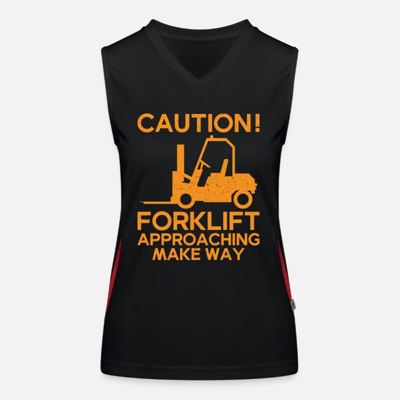 Gabelstaplerfahrer Gabelstapler Staplerfahrer Funktionelles Kontrast-Tank Top für Frauen