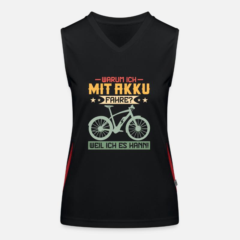 Why do I drive with a battery? Because I can! Electr Women's Functional Contrast Tank Top