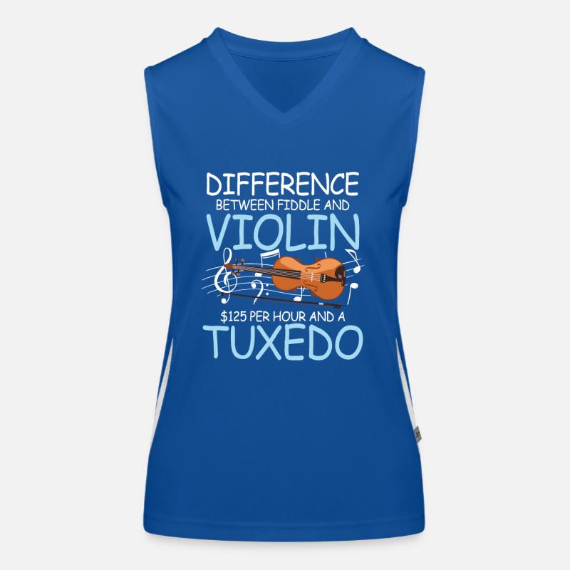 Difference Between Fiddle And Violin Funktionelles Kontrast-Tank Top für Frauen