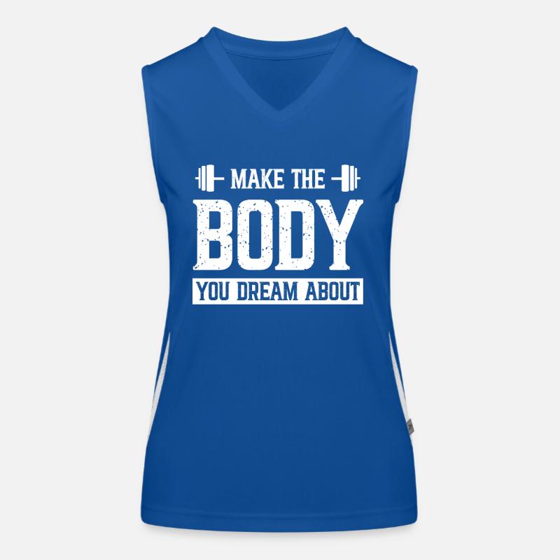 Mach den Körper, von dem du träumst - Funktionelles Kontrast-Tank Top für Frauen