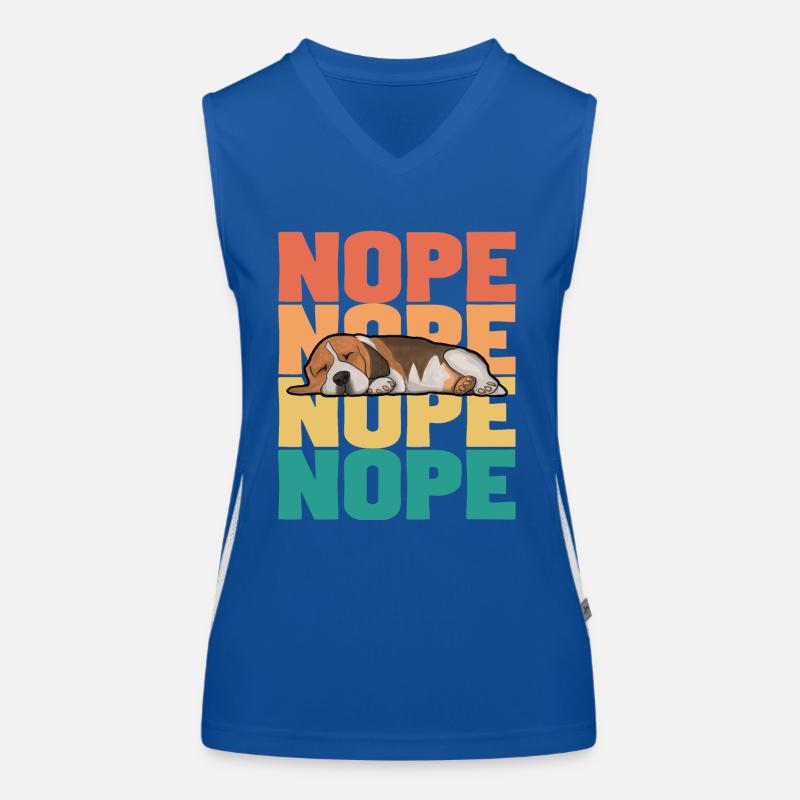Beagle Hund Nein Funktionelles Kontrast-Tank Top für Frauen