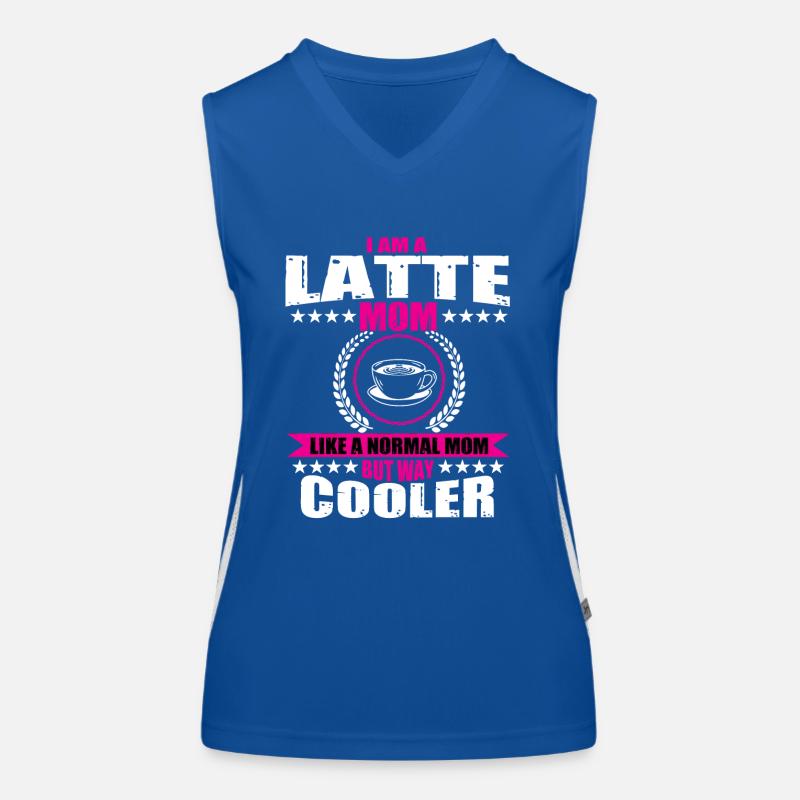 Latte Mama Kaffeetrinker Funktionelles Kontrast-Tank Top für Frauen