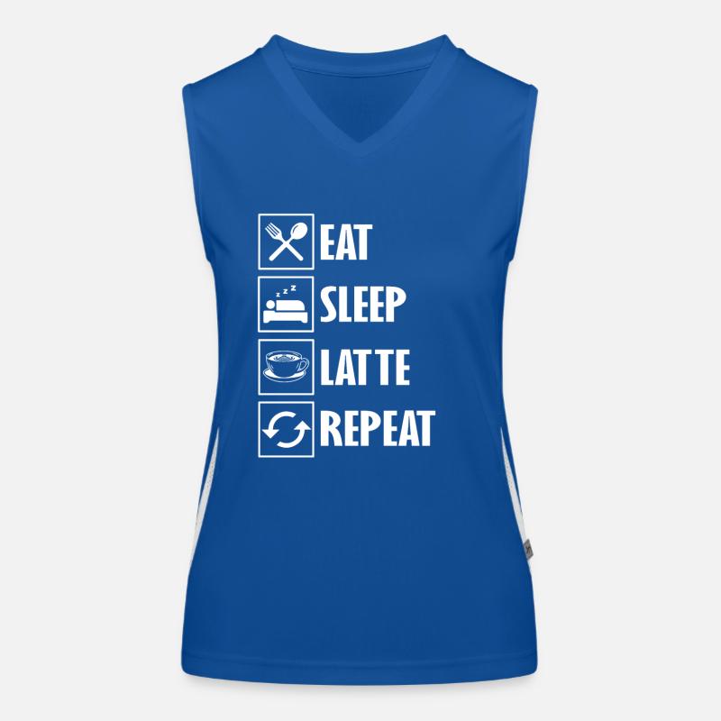 Kaffee Latte Funktionelles Kontrast-Tank Top für Frauen